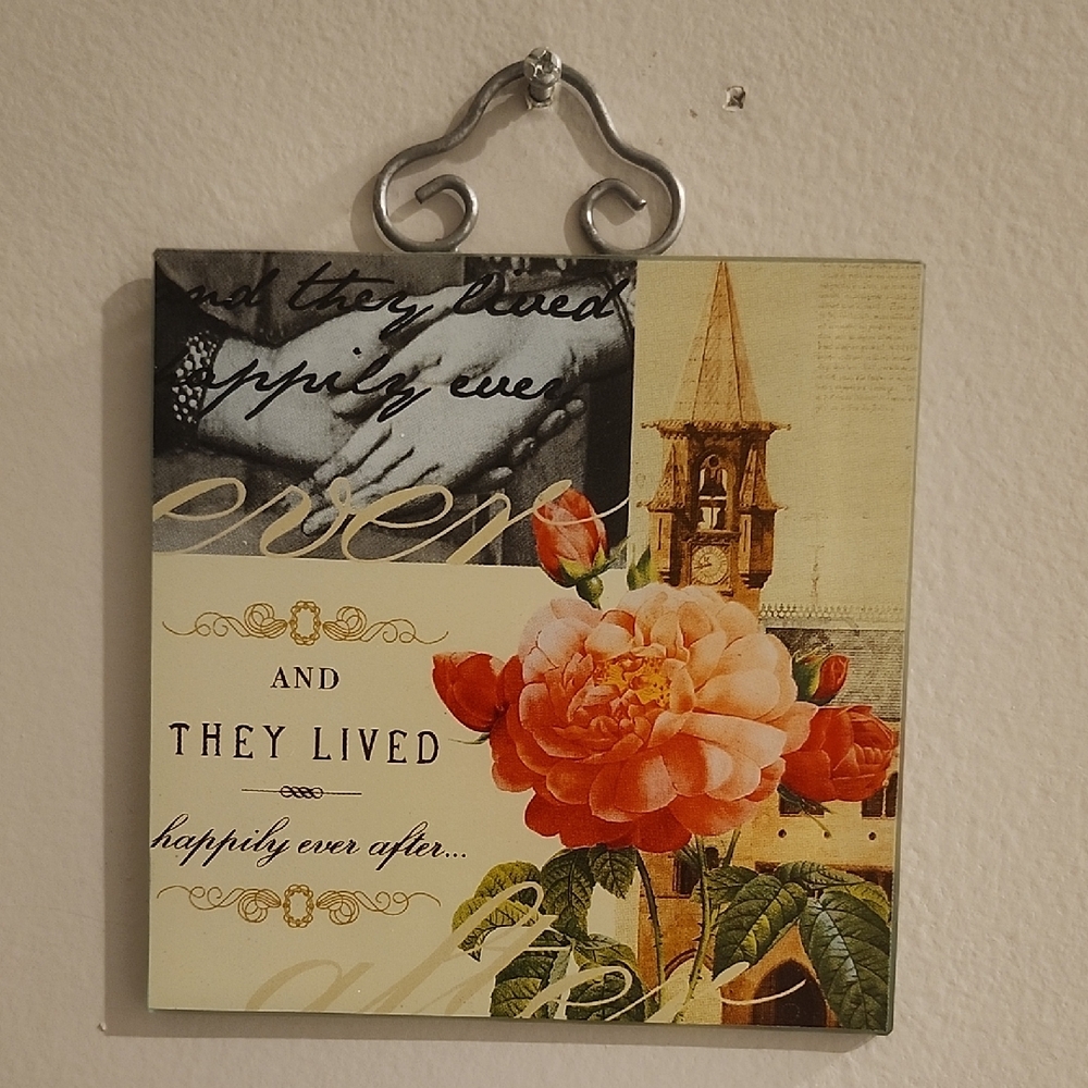Floral Wall Art with Inspirational Quote